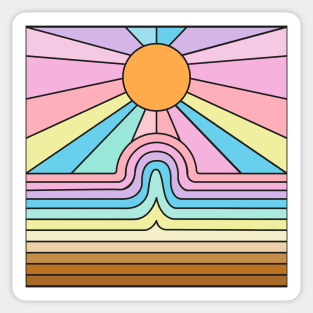 Rainbow No. 1 - The curve flattens and hope shines Sticker